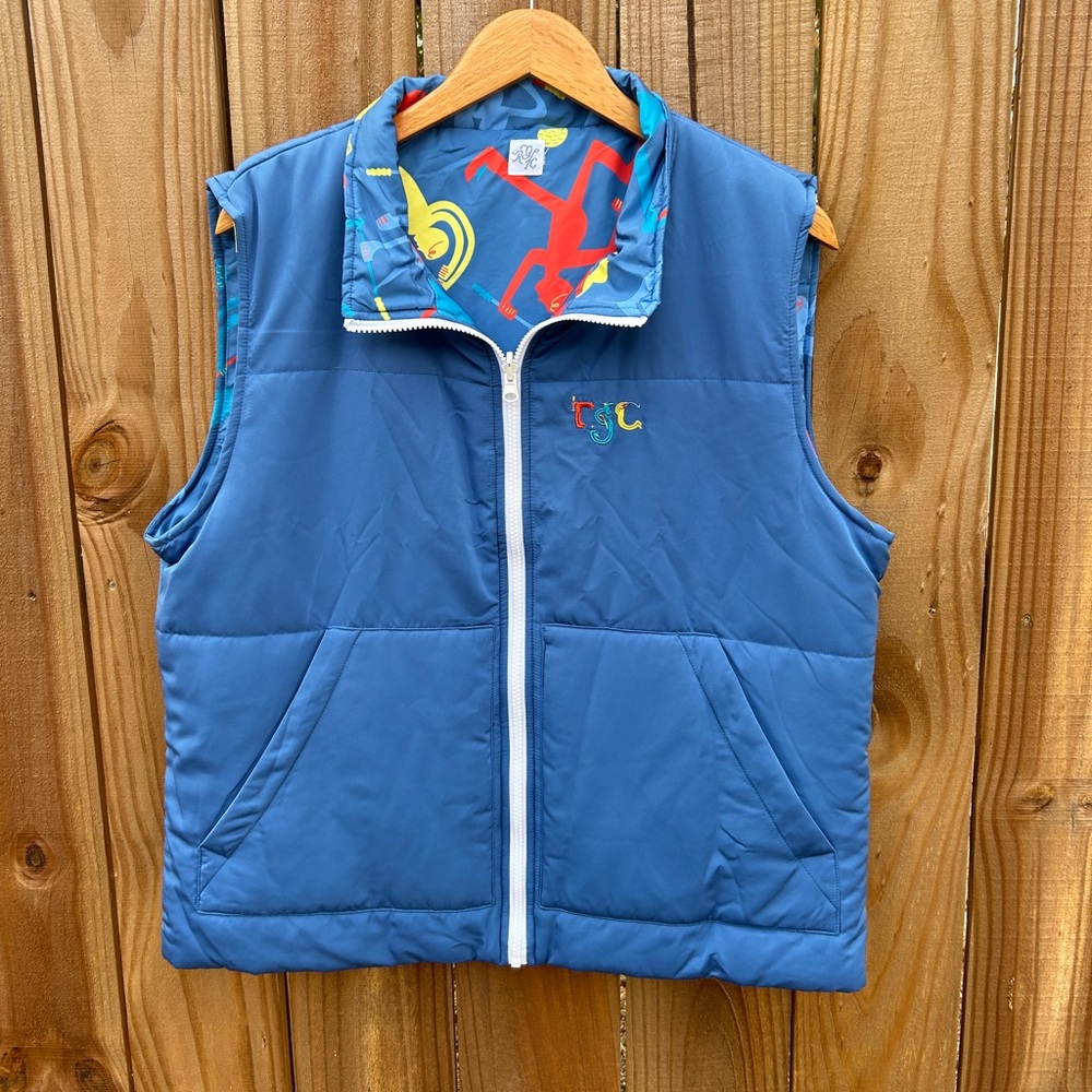 Random Golf Club Reversible Puffer Vest in Size Large